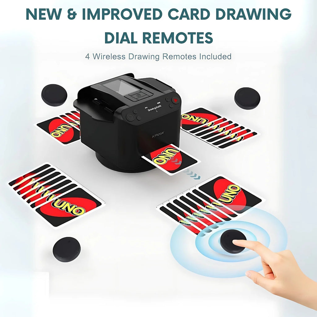 Automatic Card Shuffler & Dealer With 4 Card Drawing Remotes