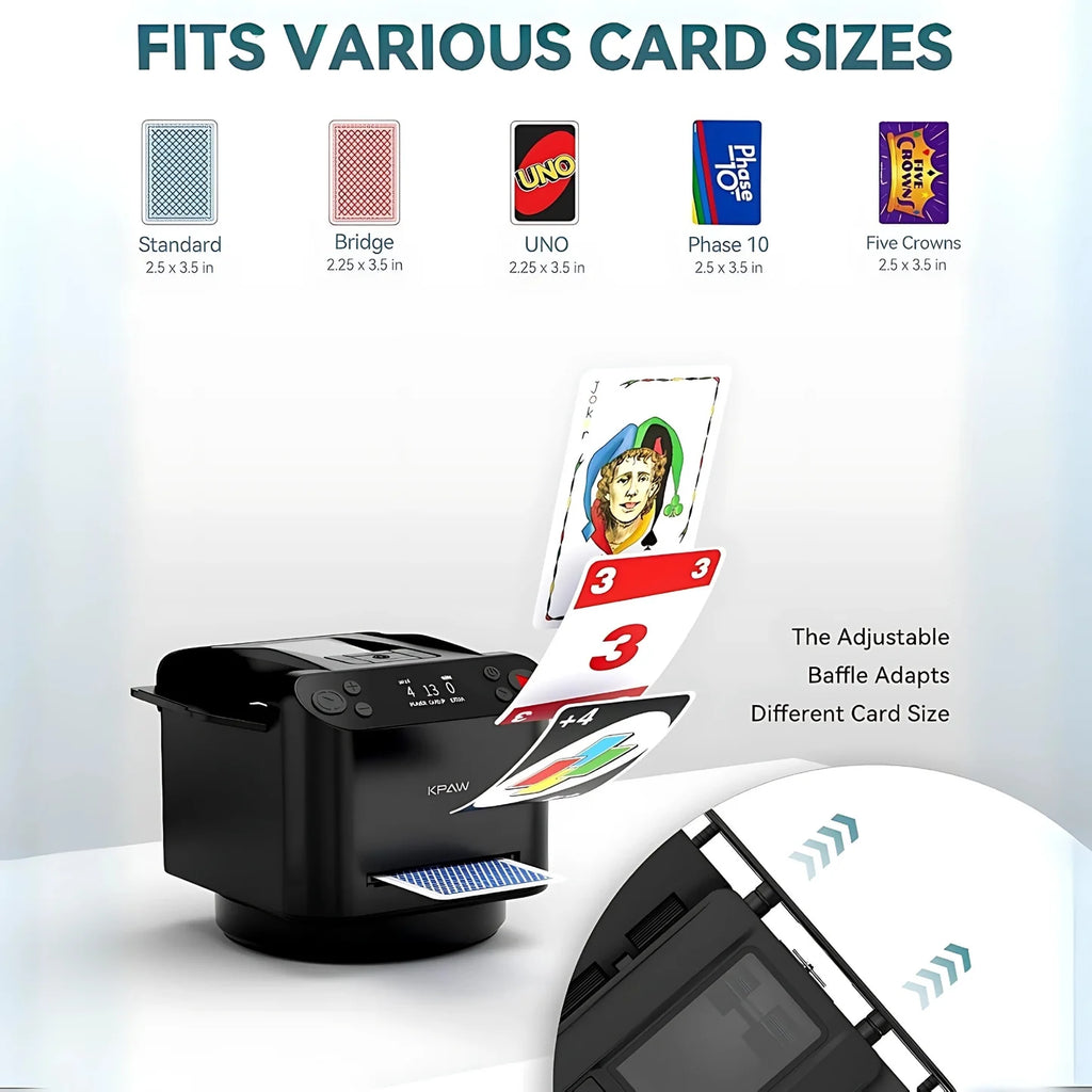 Automatic Card Shuffler & Dealer With 4 Card Drawing Remotes